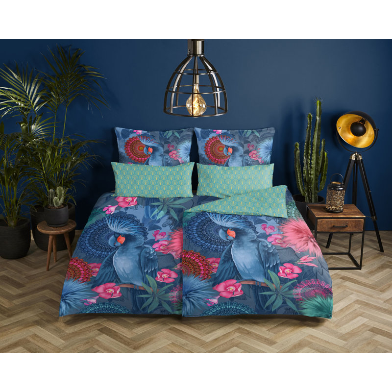 Dbo 200x200+2-80x80 Hip Katoen-satijn No.7128 Multi, 155cm x 220cm Duvet Cover + 1 pillowcases 80 x 80