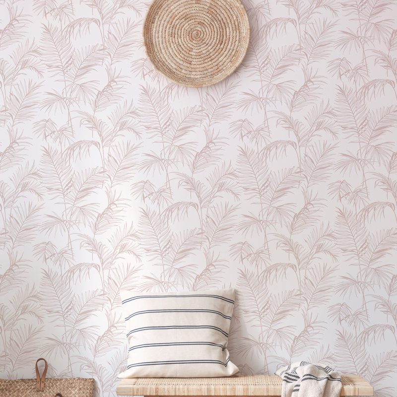 Superfresco Easy Litho Tropical Green Wallpaper, Pink