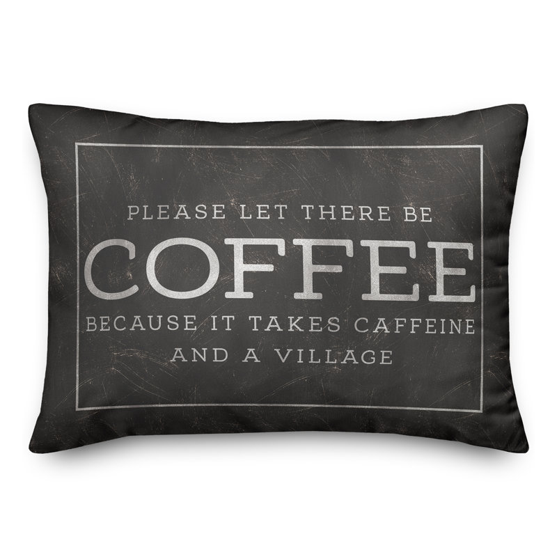 Coussin intérieur / extérieur Coffee Caffeine Village