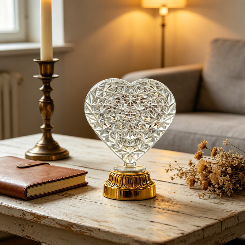 LED Night Light  Battery Powered Diamond-Cut Decorative Lamp  Portable Bedside Table Lamp For Bedrooms Living Rooms And Parties  Home Decor
