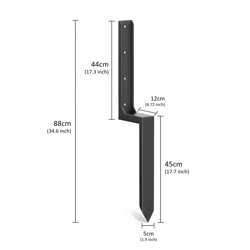Metal Fence Post Support Brackets, Pack of 2
