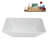 63" Streamline Soaking Freestanding Tub and Tray With Internal Drain-112235263