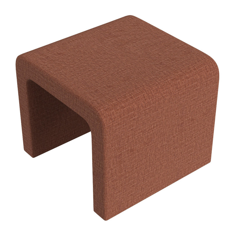 Repose-pieds avec repose-pieds Ari, chenille orange rouille, 22 po Ari, Chenille rouille et orange