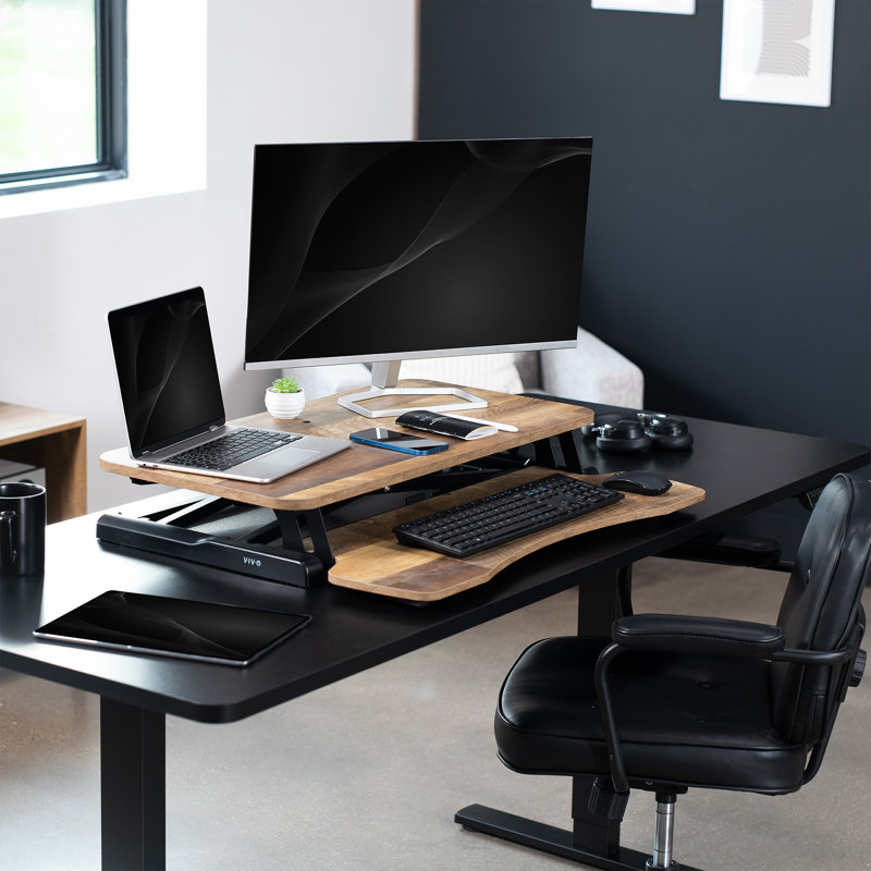 Support de table assis-debout en bois récupéré Vivo