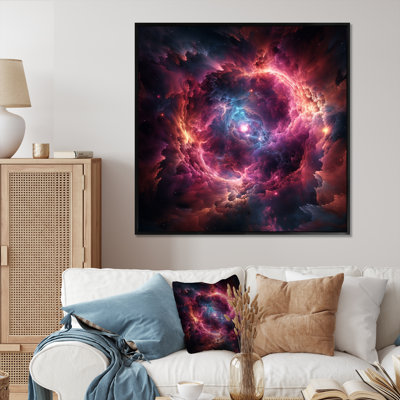 Pink Galaxy Nebula Odyssey I - Galaxies Wall Art