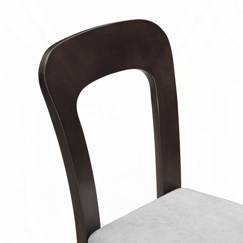 Ensemble de 2 chaises de salle à manger, Gris, Noir