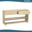 Console en bois massif avec tiroirs et tablettes-202195323