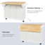 Chariot de cuisine blanc avec rangement pour porte d'armoire et rangement moderne, comptoir rabattable et support en métal-121076842