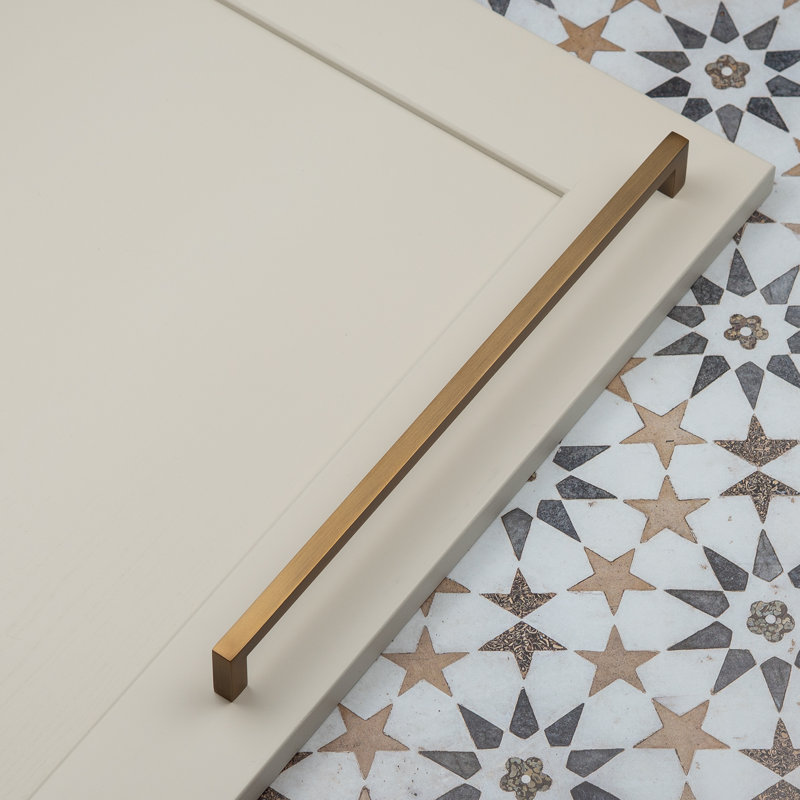 Antique Brass Square D-Bar Handles, 320mm
