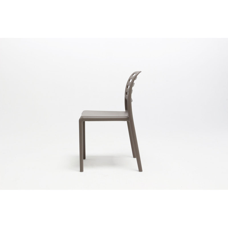 Samia Stacking Patio Dining Side Chair with Cushion, Agave