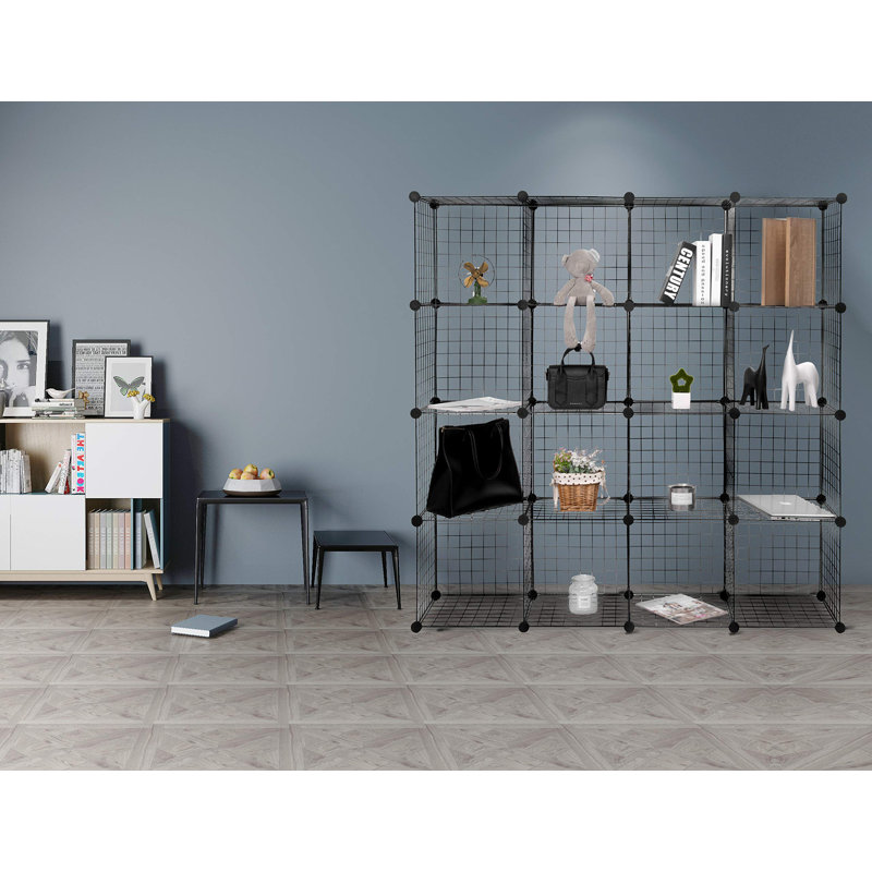 Ibanez 144cm H x 144cm W Iron Cube Bookcase