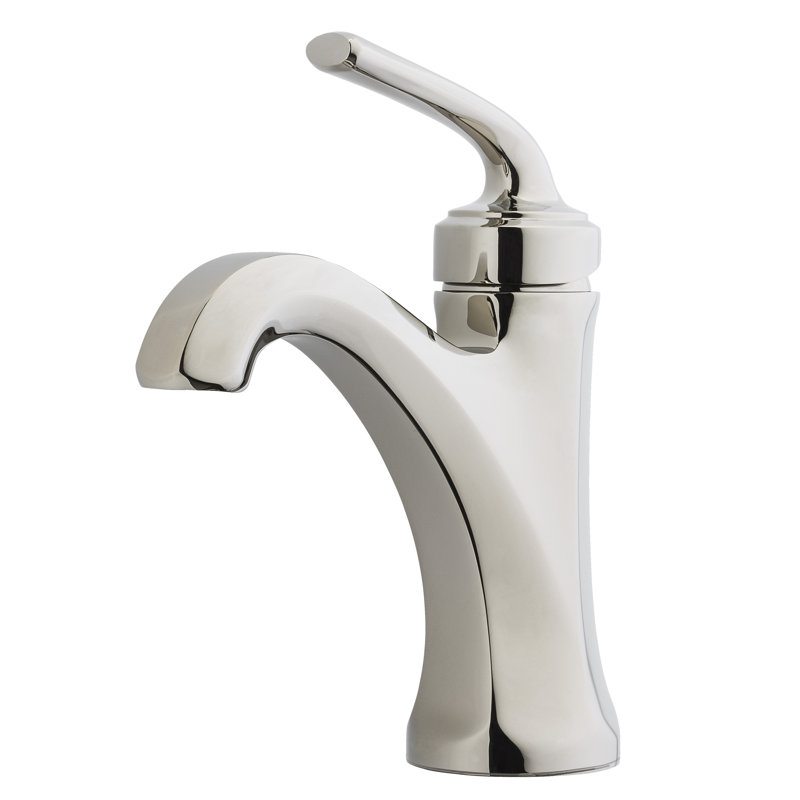 Arterra Single Hole Bathroom Faucet with Drain Assembly, Polished Nickel