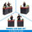 GoBar Portable Double Bar Table Set with Multi-Color LED Lights - Mobile Bartender Station