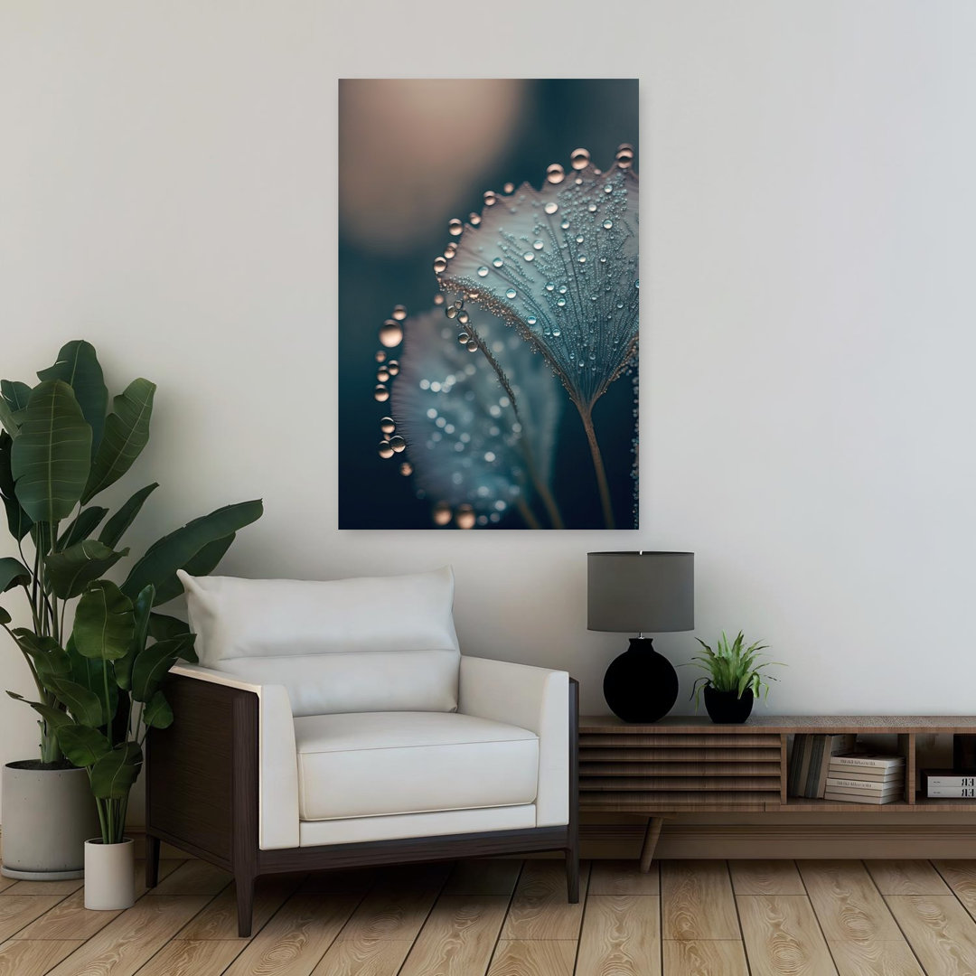 Dewy Dreams Contemporary Delicate Ethereal Flower Nature Wall Art Print