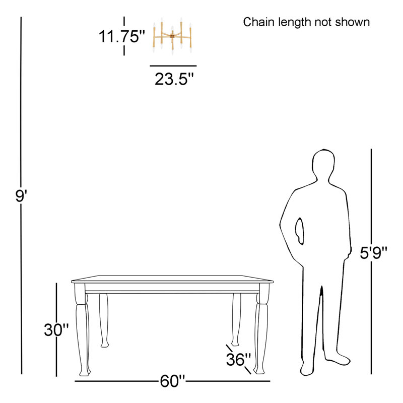Bilinda 10 - Light Dimmable Modern Linear Chandelier, Satin Brass