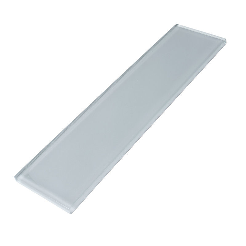 3'' x 12'' Glass Subway Wall Tile, Gray