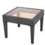 Mobilier d'extérieur gris: table d'appoint avec plateau en verre - To Elements And Weather--254914860