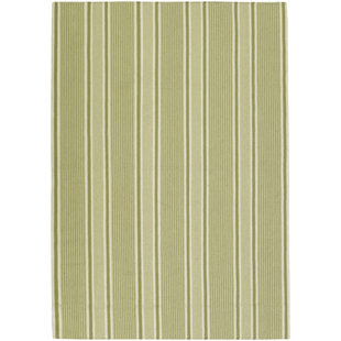 Tapis vert en laine tissé à la main Farmhouse