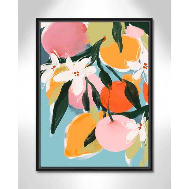 «Fruit Summer I Print» par Treechild, Cadre flottant noir, H 25,5 po x l 19,5 po