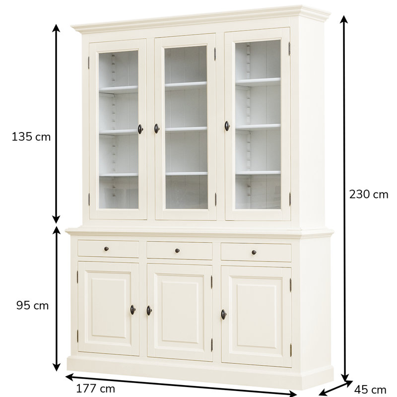 Berardina Display Cabinet, Cream