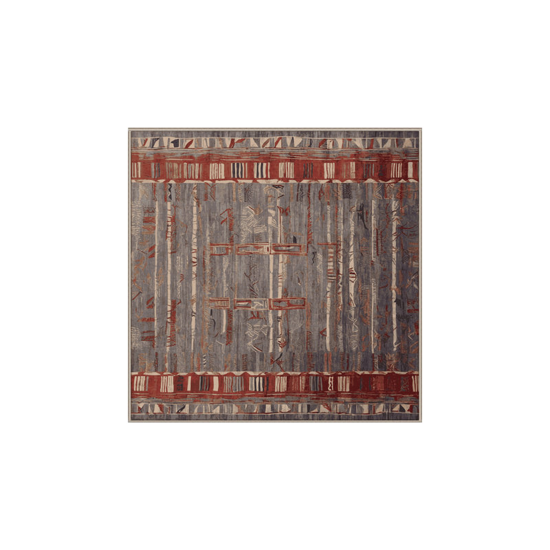 Tapis brun soyeux et moelleux, Carré 7 pi
