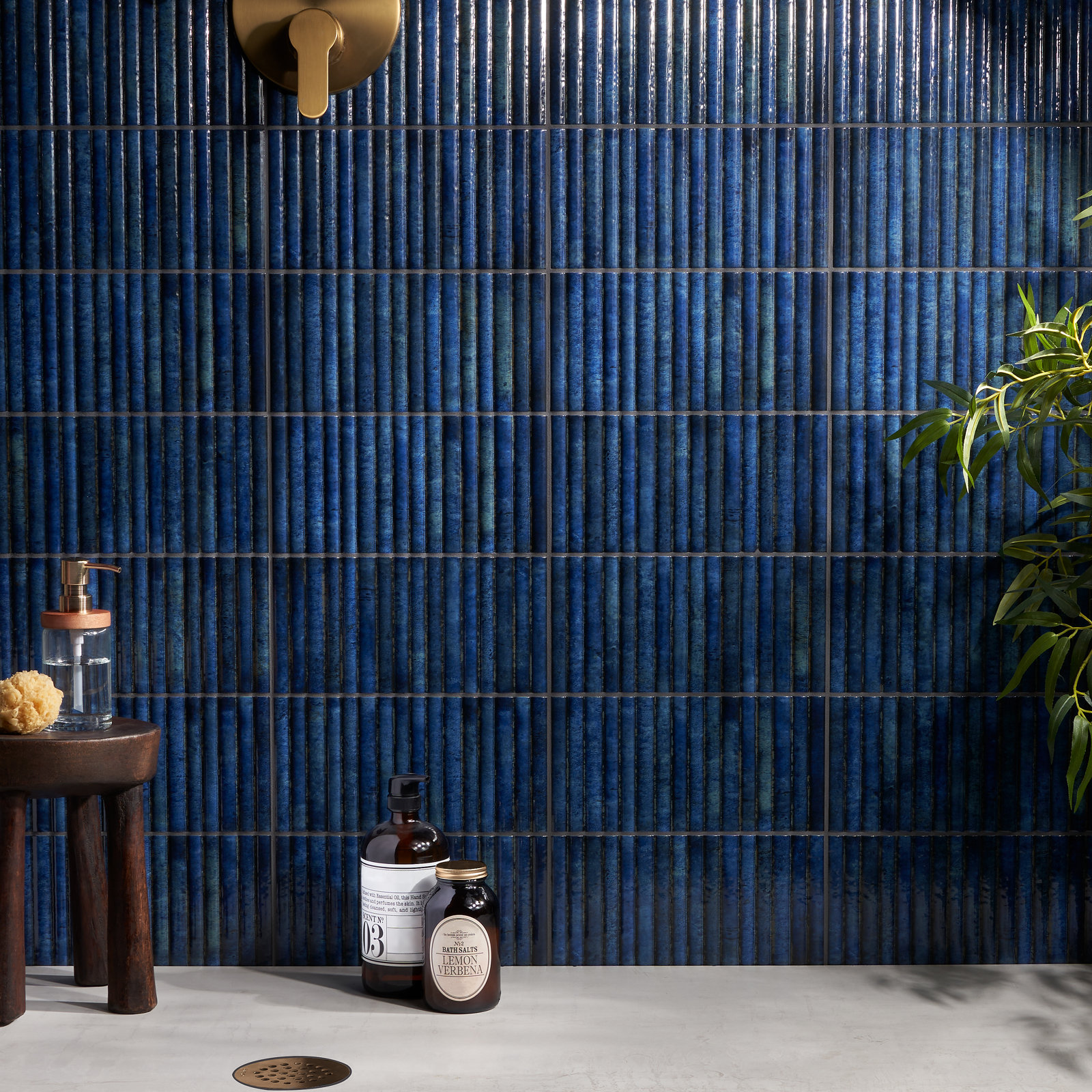 Canu 5.9 In. x 11.81 In. Polished Fluted Ceramic Subway Wall Tile (9.68 Sq. Ft. / Case), Blue