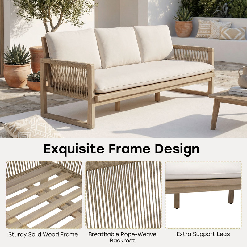 Outdoor 3-seater Patio Sofa