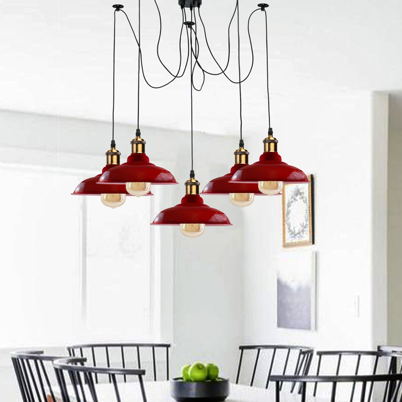 London 5 - Light Pendant, Red