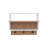 White and Natural Oak Wall-mounted Organizer with Open Storage
