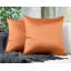 Housse de coussin carré en soie synthétique 18 pi x 18 po Aiking Home, fermeture à glissière, orange (ensemble de 2)-127322740