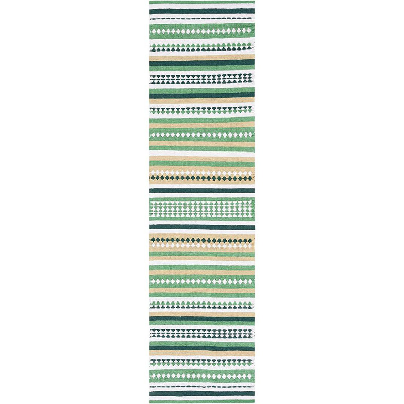 Tapis rayé en coton Adama, Tapis de couloir 2 pi 3 po x 9 pi