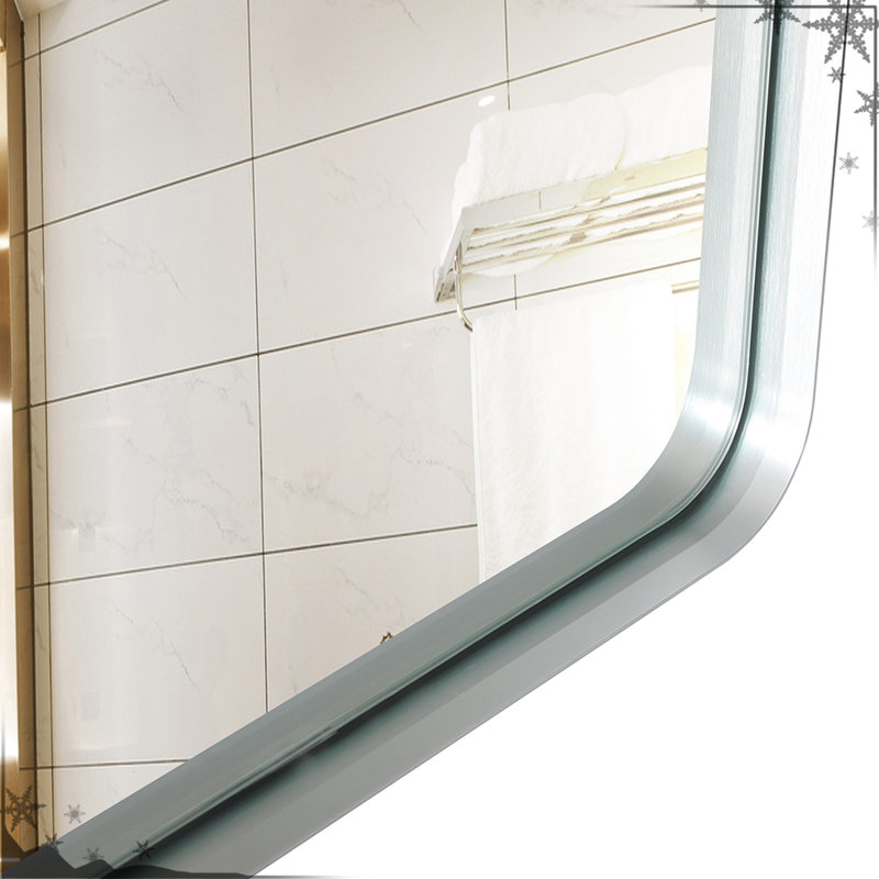 Miroir mural de salle de bain 40x30inch - Cadre rouille, reflet HD, conception imperméable, méthode de montage simple dans une combinaison de look classique et moderne