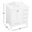 Meuble-lavabo simple 32 po avec plateau en marbre Hines-1745992849