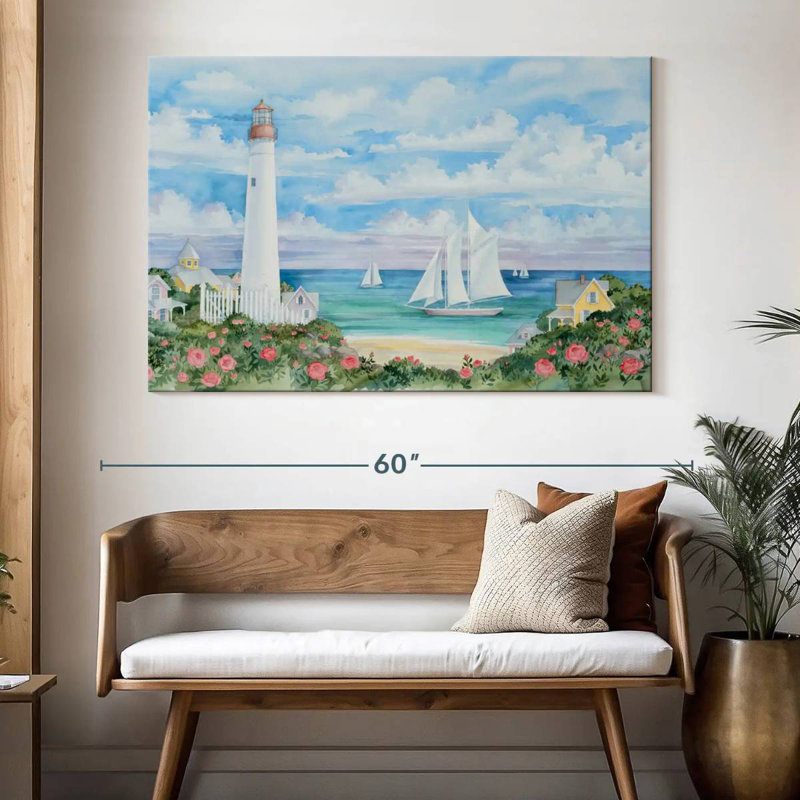 Aletra Ocean View Lighthouse, 34" H x 51" W