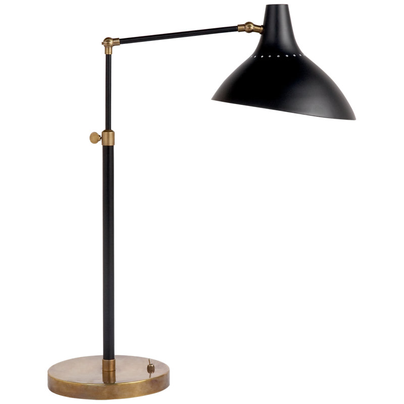 AERIN Charlton Table Lamp, Black/Brown, Black
