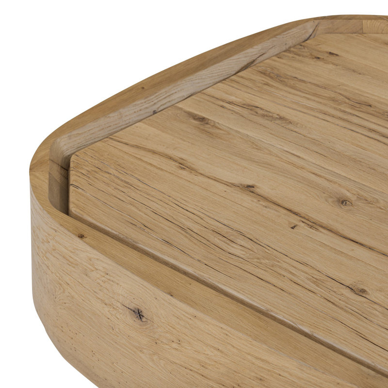 Leandro Coffee Table-Natural Reclaimed French Oak, Natural Reclaimed French Oak