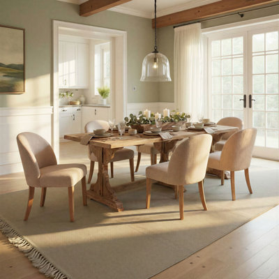 Reclaimed Pine Wood Table with Trussel