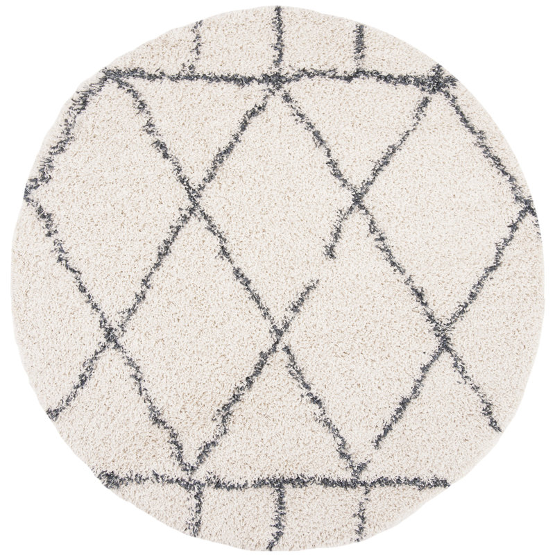 Tapis à poil long 400 po Deckland, Rond 6 pi 7 po