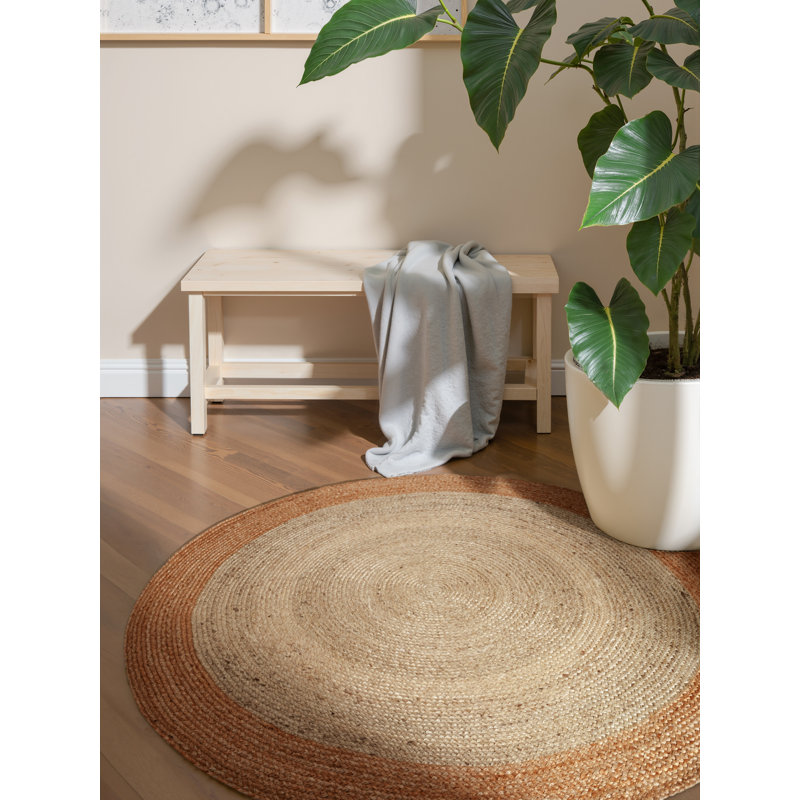 Jutta - Round Jute Rug by Hanse Home - Natural Rug, 100% Jute, Handwoven Boho for Living Room, Bedroom, Dining Room, Hallway
