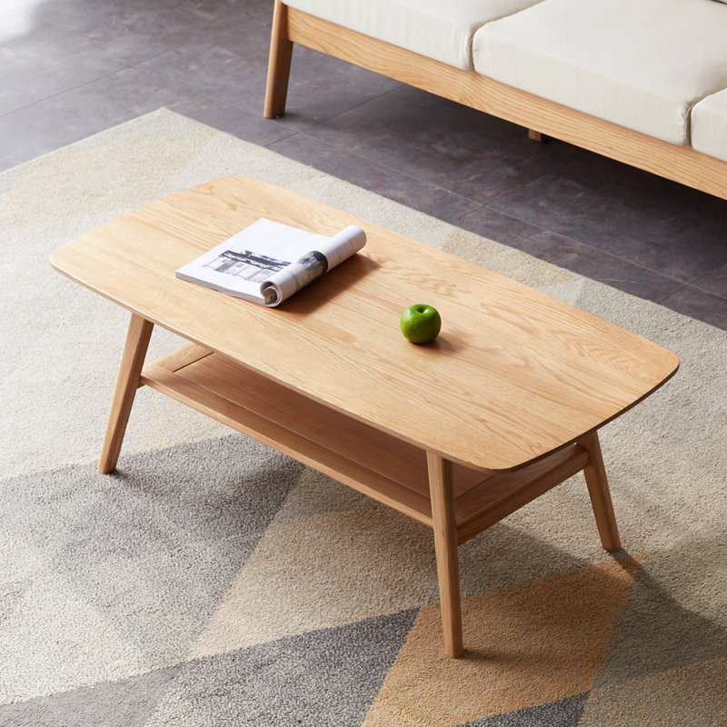 Assiette en bois avec plateau de rangement, Chêne, H 17,34 po x L 39,39 po x l 19,67 po