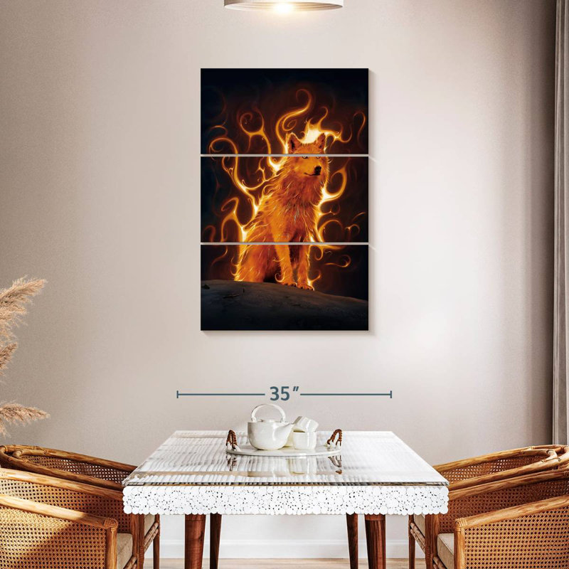 Brampt Phoenix Wolf, 45" H x 28" W