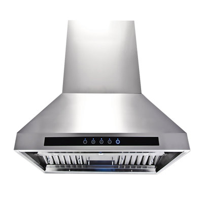Hotte pour îlot de cuisine 36 pouces 1200 CFM en acier inoxydable brossé