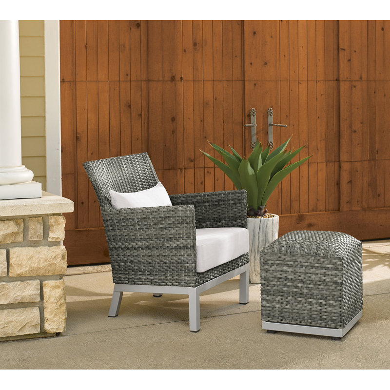Argento Club Patio Chair with Cushions, Eggshell White
