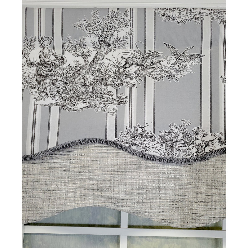 Cantonnière French Tableau Glory, Gris