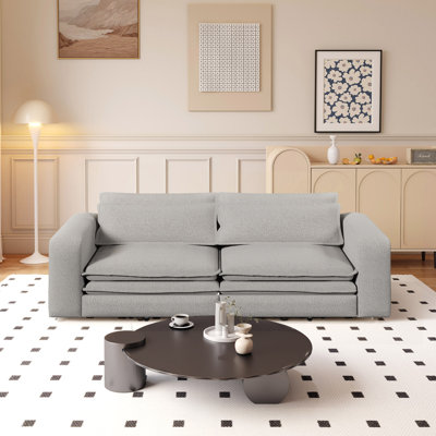 Maris 3 In 1 Convertible Sleeper Sofa Bed,93" Pull Out Sofa Bed