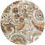 Tapis ivoire / moka / vin à motif floral Kasturi-729418457