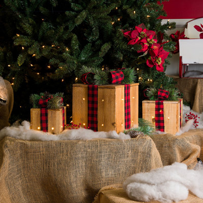 Art décoratif de pelouse de Noël en bois