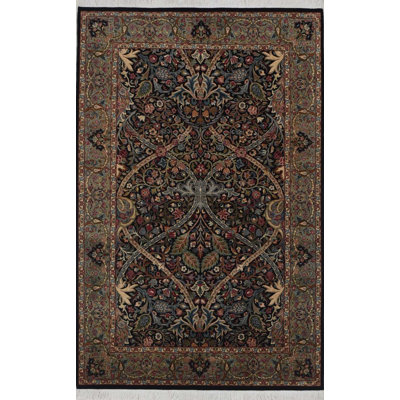 Traditional One-of-a-Kind Rectangle 4'1" X 6'3" Hand Knotted Area Rug