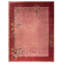 Antique Art Deco Room Size Wool Coral, Rose Rug