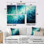 «Turquoise Tranquility», ensemble de 4 impressions murales bleu sarcelle-96253264-96253265